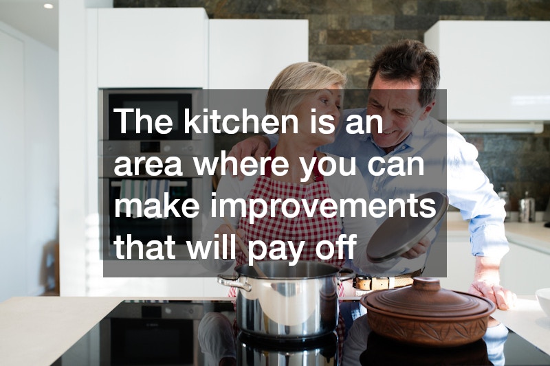 elderly couple cooking in the kitchen